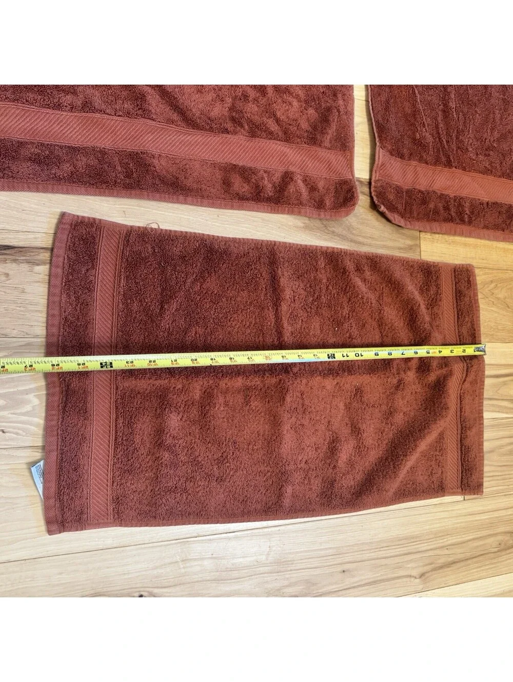 Wamsutta Rust Red Bath & Hand Towel Set 100% Cotton – Set of 3 Bathroom Decor